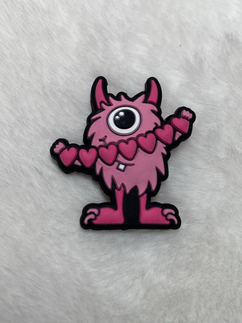 Valentines Day pink monster