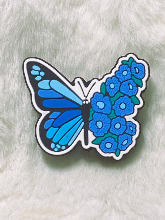 Blue flower butterfly