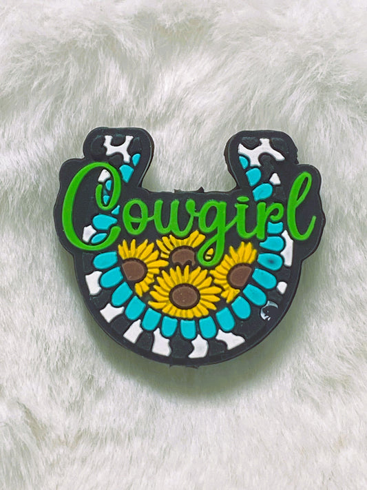 Sunflower cowgirl horseshoe